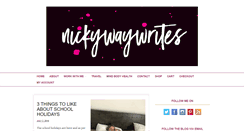 Desktop Screenshot of nickywaywrites.com