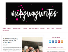 Tablet Screenshot of nickywaywrites.com